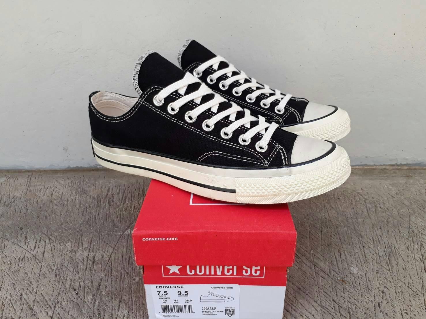 sepatu converse low 70.S Black white premium BNIB made in vietnam