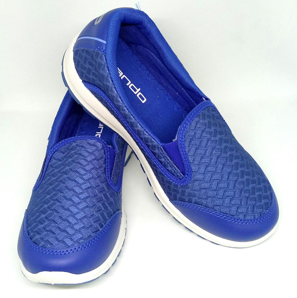 Ando Original - Zelly - Biru - Sepatu Slip On Wanita - Sepatu Casual Wanita - Sepatu Flat Perempuan - Sepatu Kets - Sepatu Kets Wanita - Sepatu Kuliah - Sepatu Sekolah - Sepatu Ando