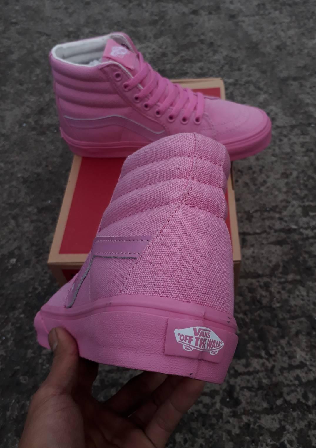 vans sk8 hi full pink wafle dt