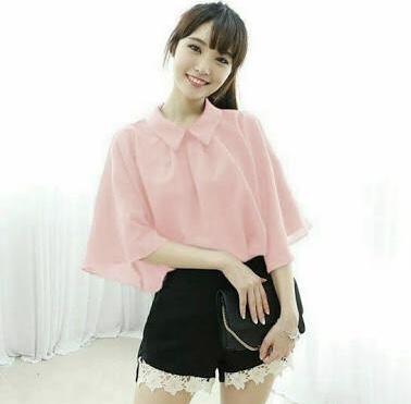 GA Fashion Blouse Gigi Peach Baju Wanita / Blouse Korea / Atasan Wanita / Baju Formal / Kemeja Wanita / Kemeja Formal / Atasan Muslim / Kemeja Cewek Tunik / Blouse Sabrina / Dress Muslim / Dress Cantik