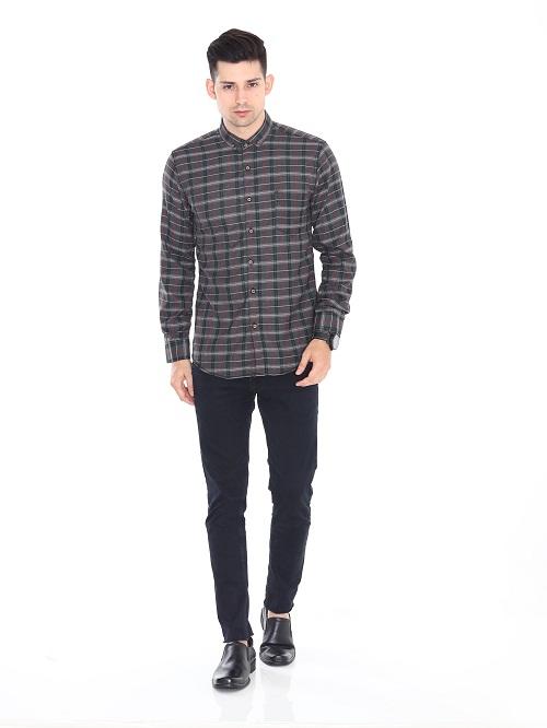 Kemeja Flanel Fashion Pria 100% cotton Bisa Bayar Di Tempat COD
