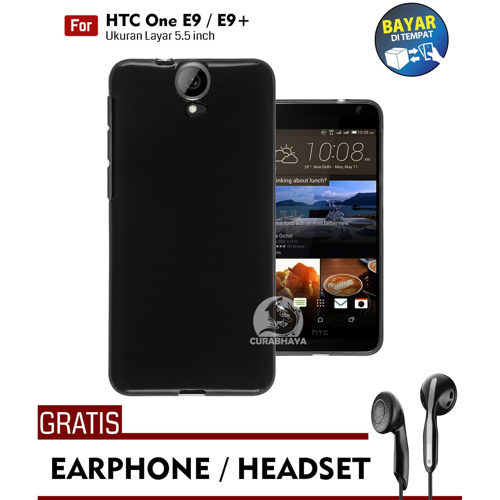 MidNight HTC One E9 / E9+ Plus | Slim Case Black Matte Softcase Premium Baby Skin + Gratis Free Earphone Headset Handsfree