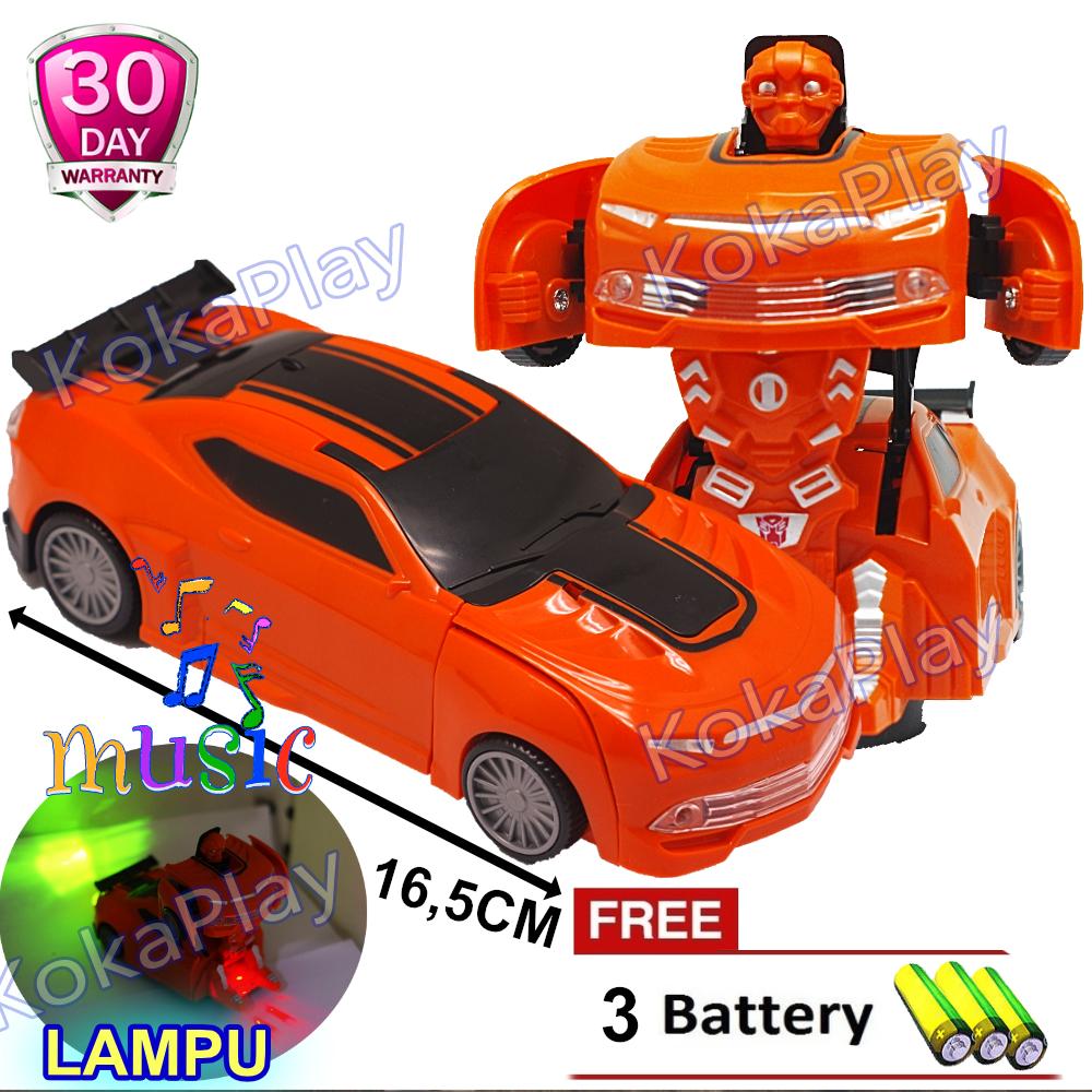 KokaPlay Mobil Robot Berubah Universe Warrior Robot War Transformers Optimus Bumblebee Mainan Anak Laki Laki Bayi Tobot Boneka Sangar + Free 3 Baterai