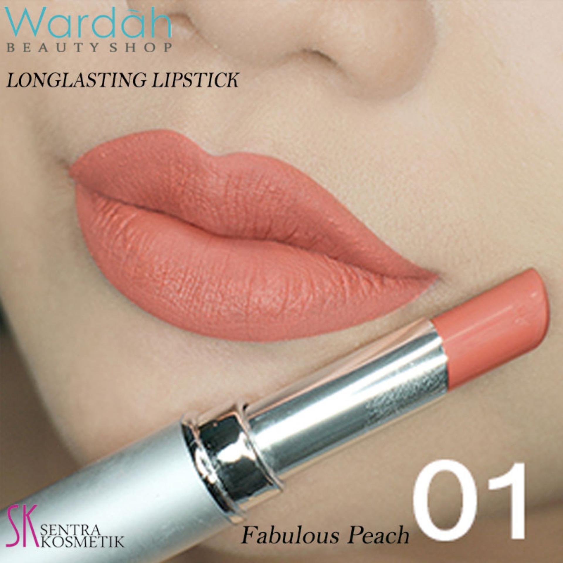 Wardah LONGLASTING Lipstick No.01 Fabulous Peach
