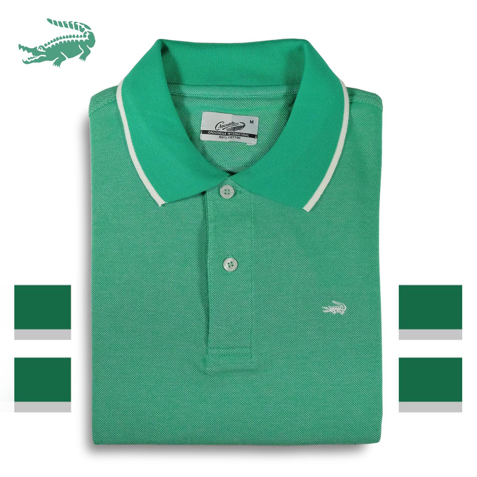 CODE Emerald - Baju Pria Crocodile Men Polo Shirt - Slim Fit - Bahan Katun