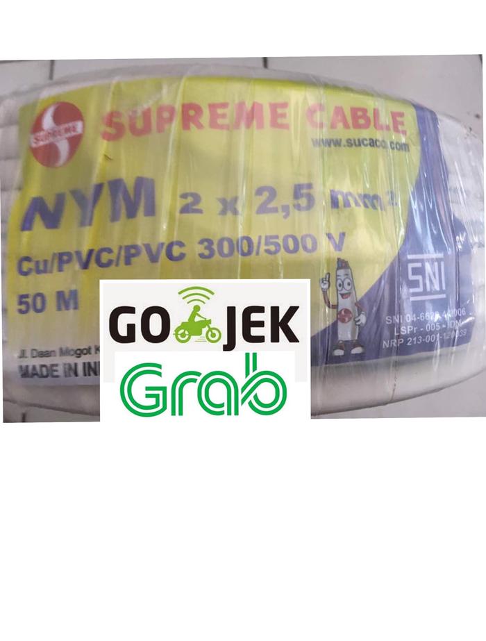 kabel supreme 2x2,5 nym / kabel instalasi / kabel engkel / kabel 50 m