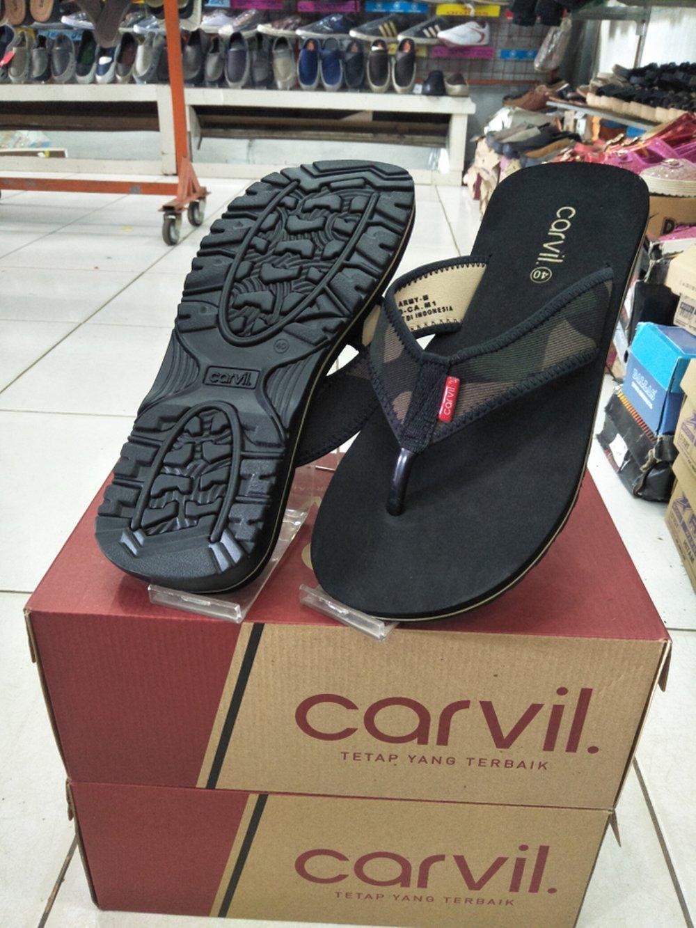 SENDAL CARVIL ARMY COWOK ORIGINAL SPONGE KUAT ASLI di lapak Risky jersy 99 rohmat_sahid