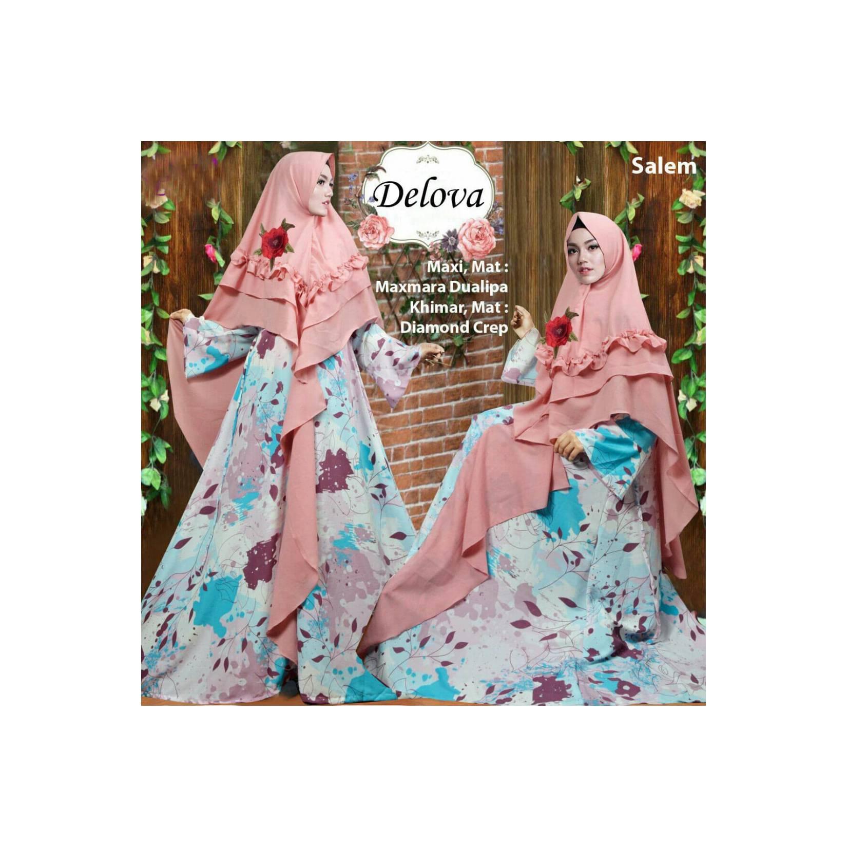 BAJU GAMIS PESTA MUSLIM BERGO SYARI UKURAN XXL JUMBO WARNA SALEM