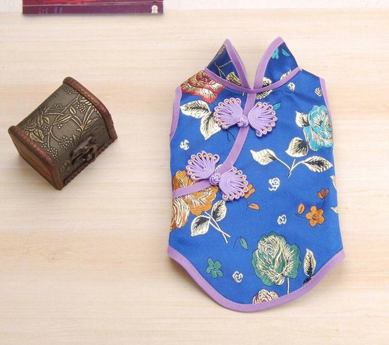 Baju anjing dan baju kucing pet clothes cheongsam chinese new years premium1