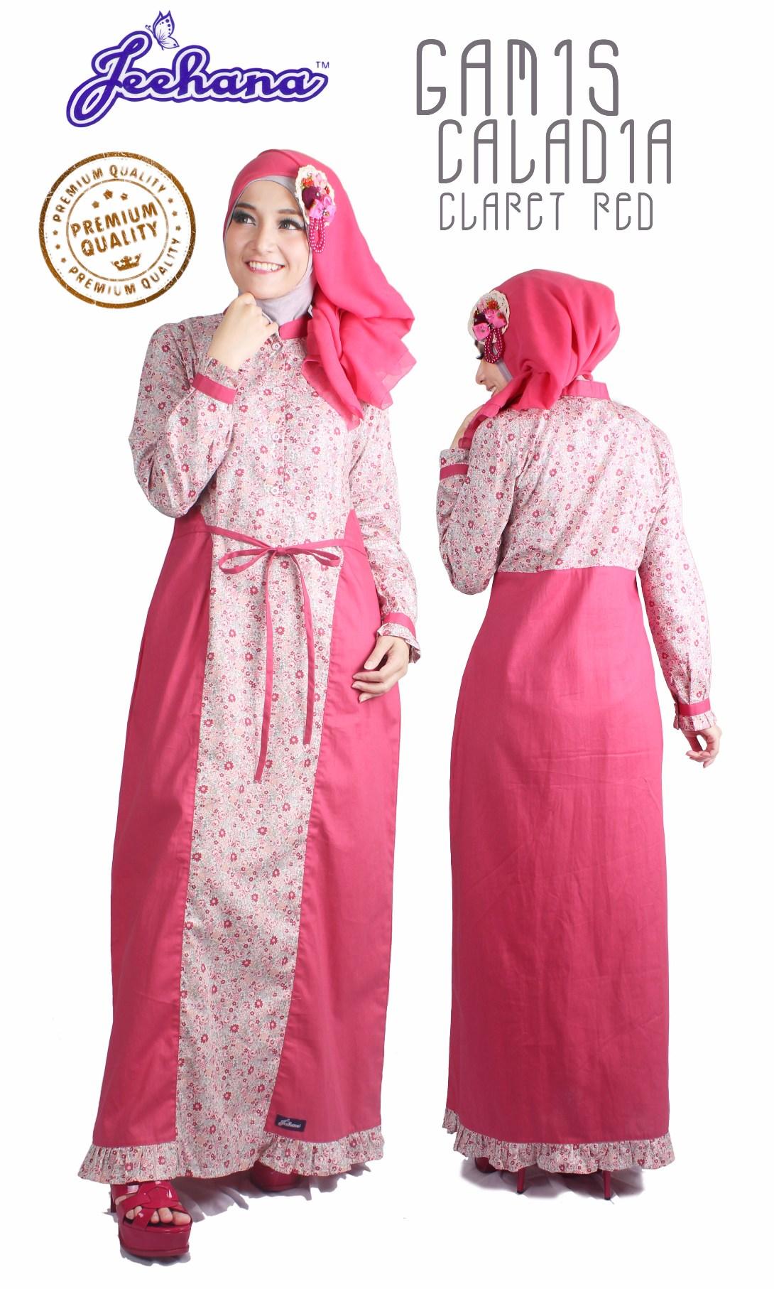 Baju Muslim Gamis Wanita Caladia / Dress Hijab Simple Busui Dewasa XXL