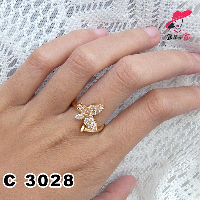 Jual Aksesoris Cincin Lapis Emas Kupu Kupu gold C 3028