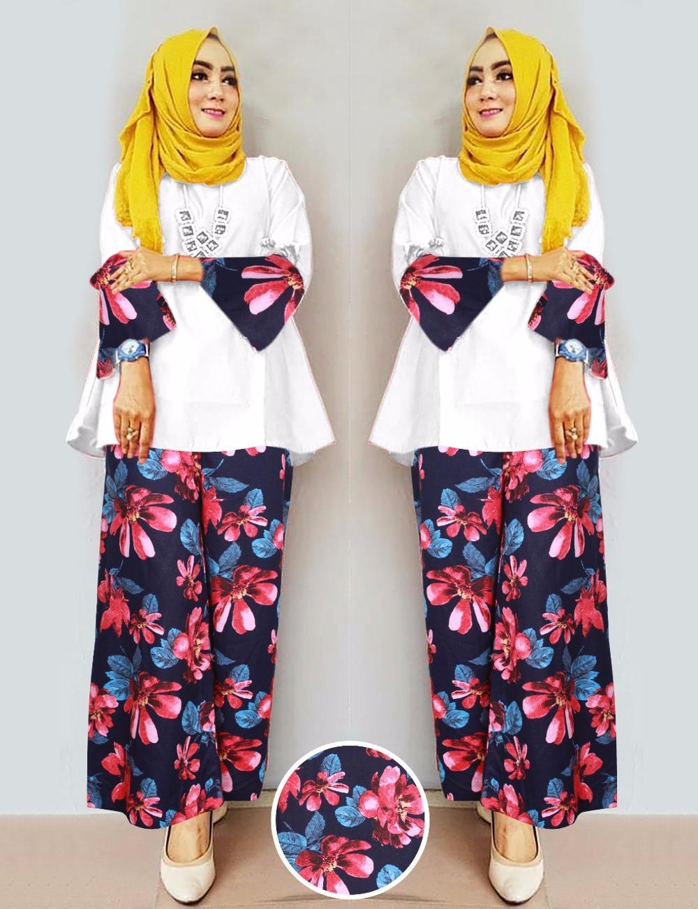 Stelan Celana Kulot Plus Blouse Airin 4W di lapak Toko Kembar Tanah Abang rinymangiwa