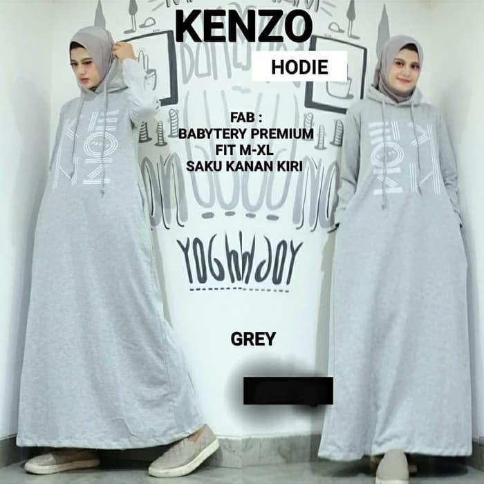 Dress Wanita Muslim Hijab Maxi Gamis Kendari - Abu