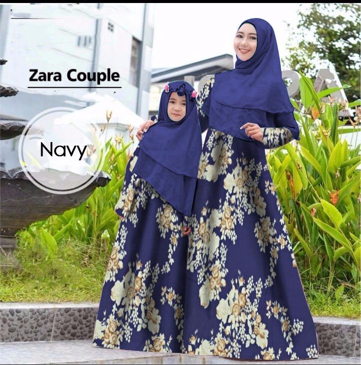 RULIVA - COUPLE GAMIS SYARI DRESS KATUN JEPANG PASANGAN IBU DAN ANAK TANPA KHIMAR ANAK 5-7 TAHUN EVANIA
