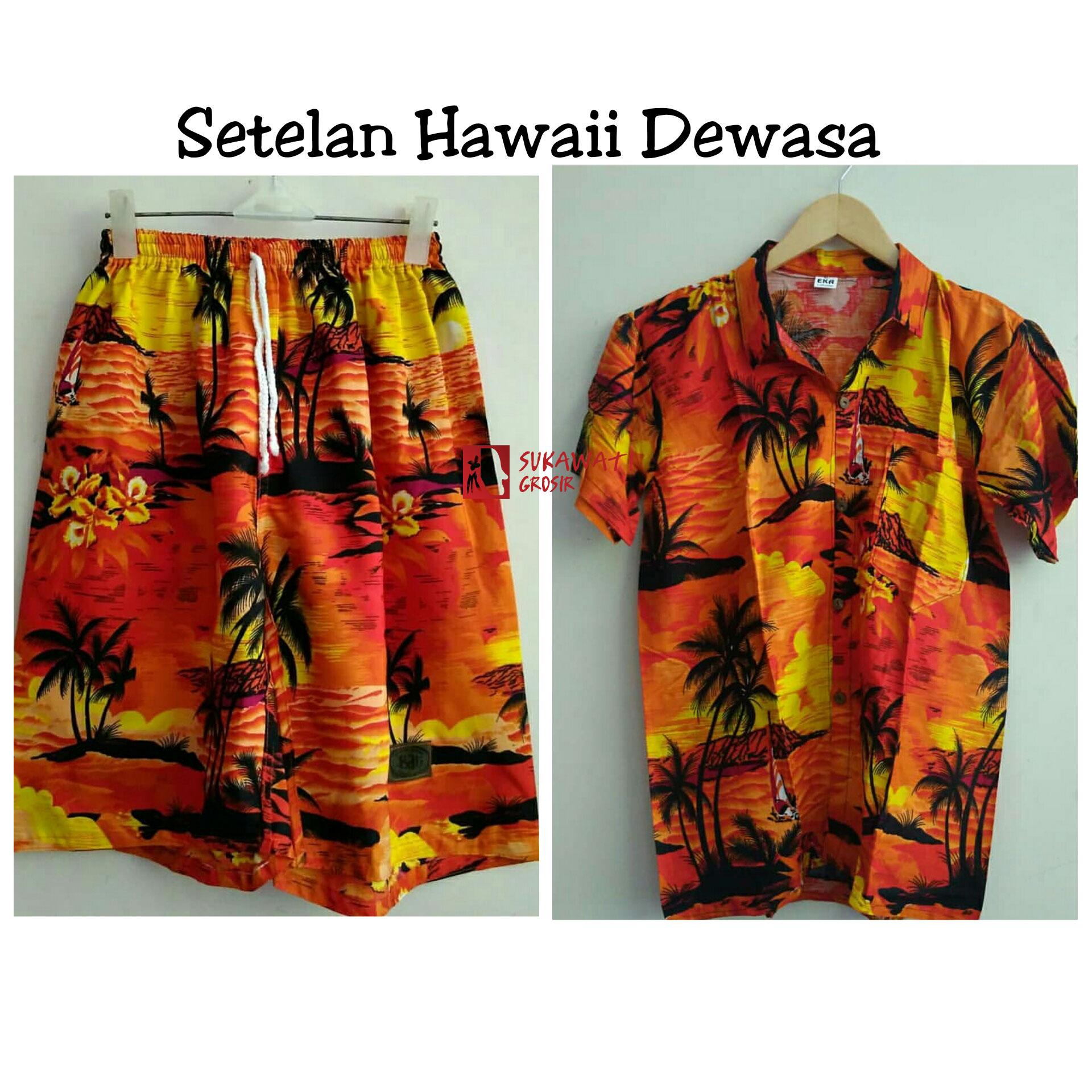 Setelan Kemeja Pantai Hawaii Bali