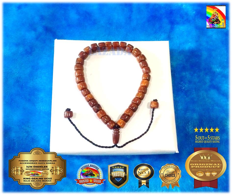 GELANG KAYU KOKKA ASLI SILINDER COKLAT