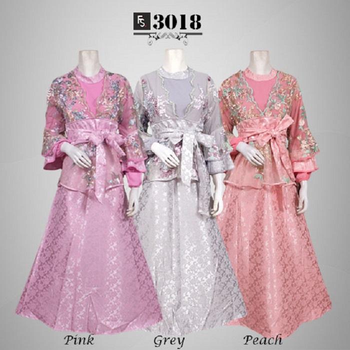 Toko Kirana Surabaya Gamis maxi dress baju gaun pesta busana muslim Baju Pesta Vania FS3018