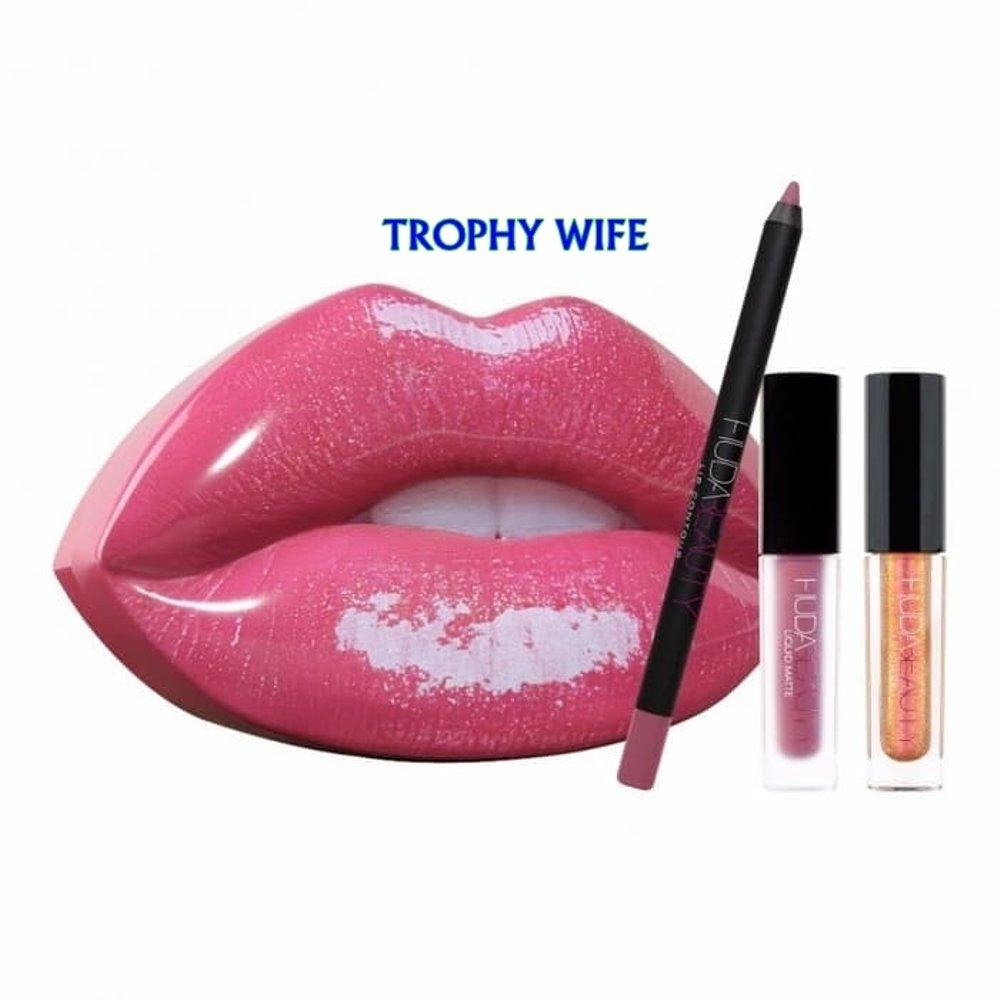 Liptint Set HUDA LIPSTICK BEAUTY CONTOUR - LIPSTIK HUDA