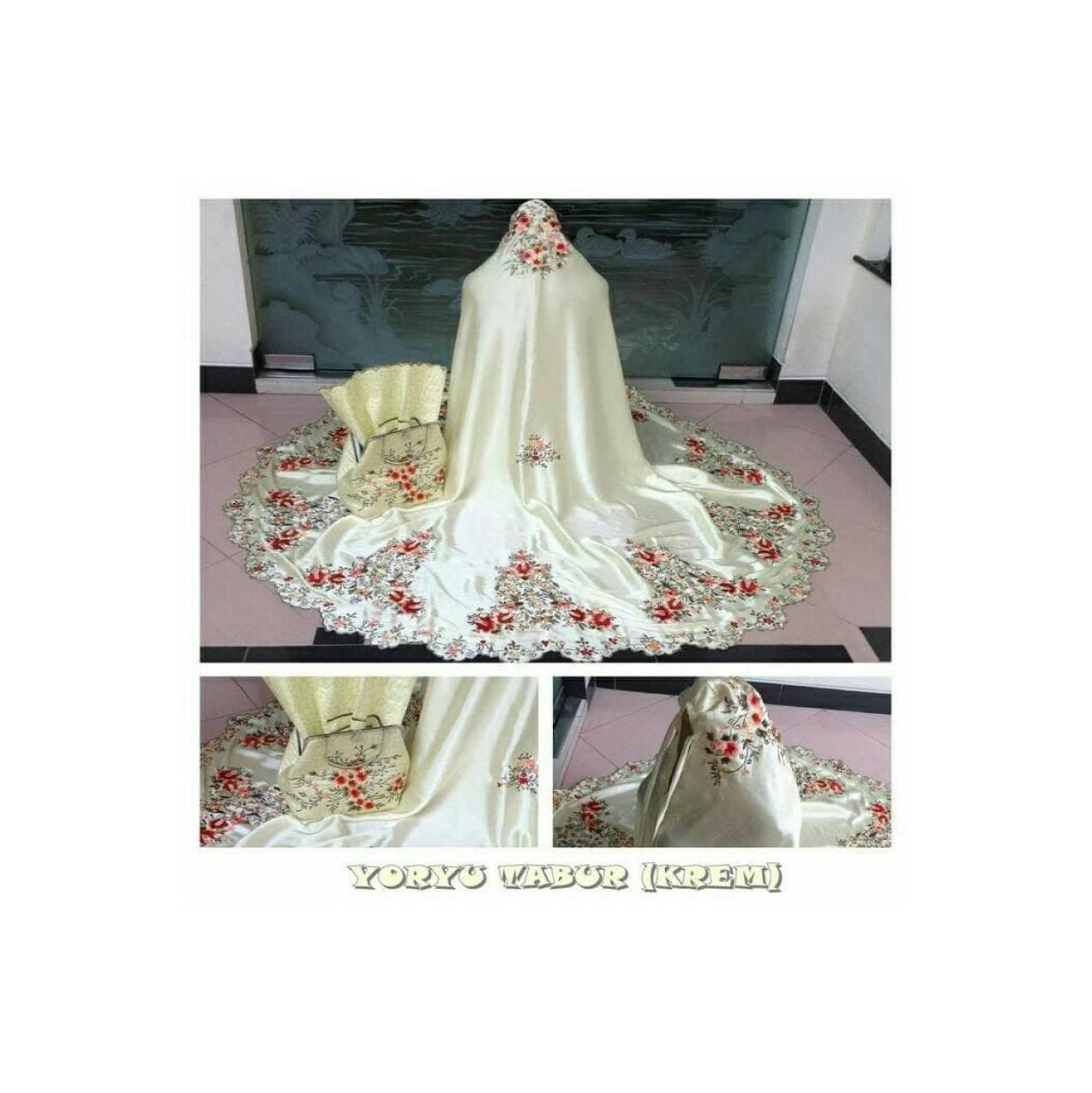 mukena syahrini cream,mukena hantaran nikah