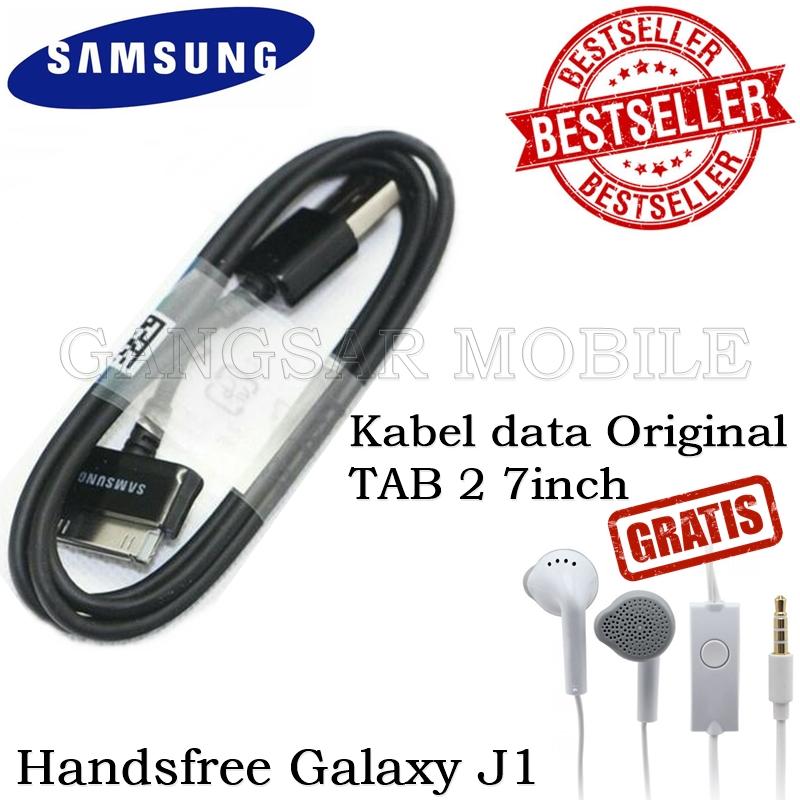 Samsung Kabel Data Original for Galaxy Tab 2 7inc P3100/3110 / P6200 / P1000 + GRATIS!! Handsfree Galaxy J1
