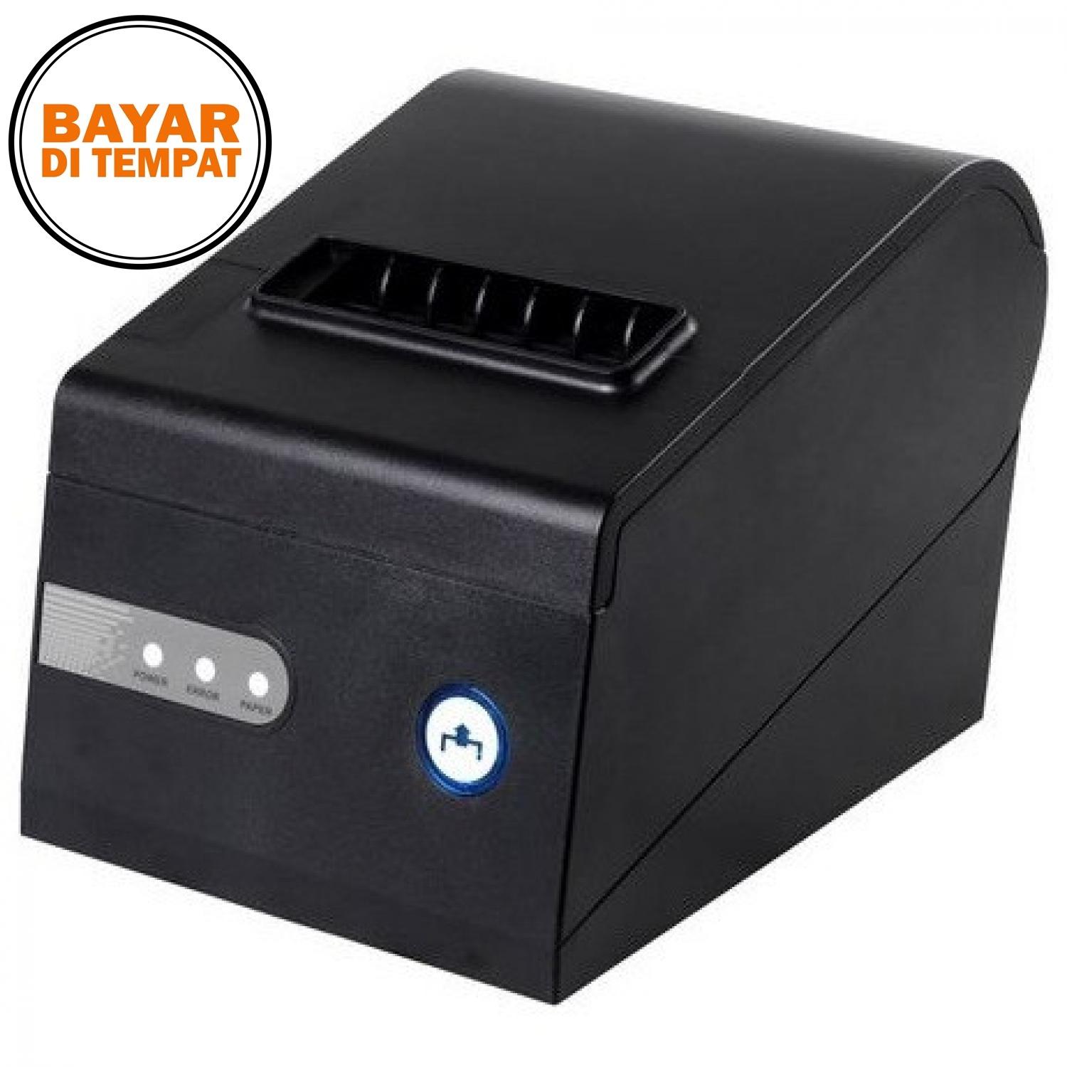 Xprinter Thermal Receipt Printer with Serial / LAN / USB Port - XP-C260K - Black / Hitam - Printer Kasir Pembayaran Struk Belanja Berkualitas