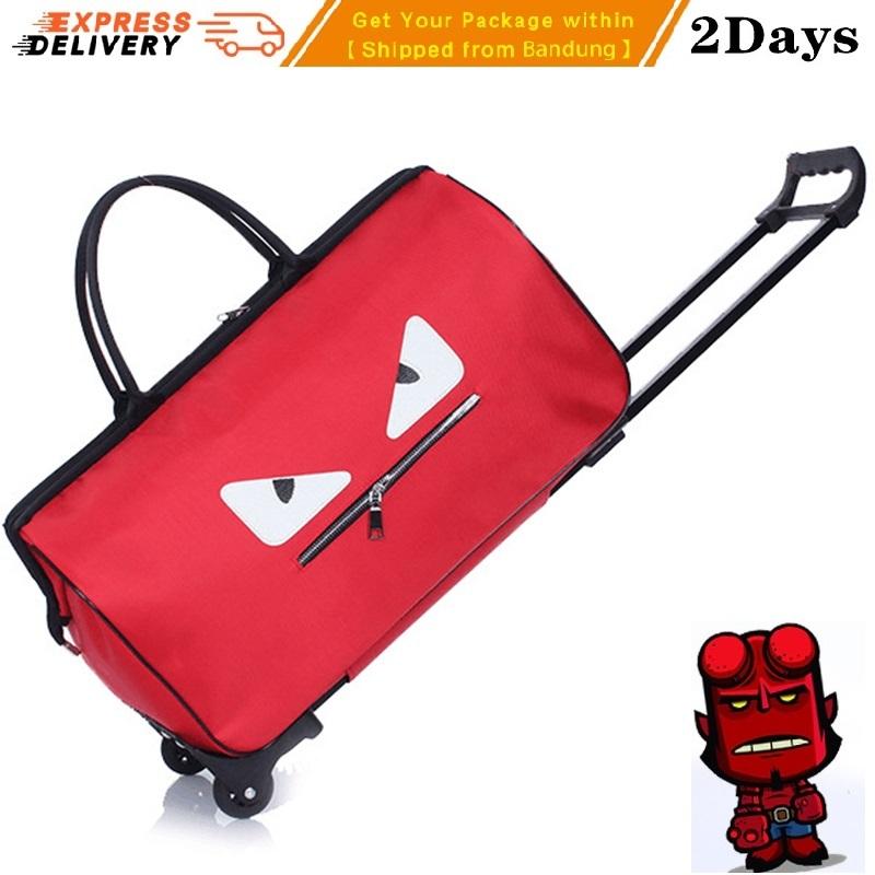 【Hot Sale】Tas Troli Little Monster Tas Troli Polo Tas Travelling Pira Wanita Trolley Bag Koper Luggage Travel Bags Tahan Air Tas Troli Dewasa Tas Travel Besar
