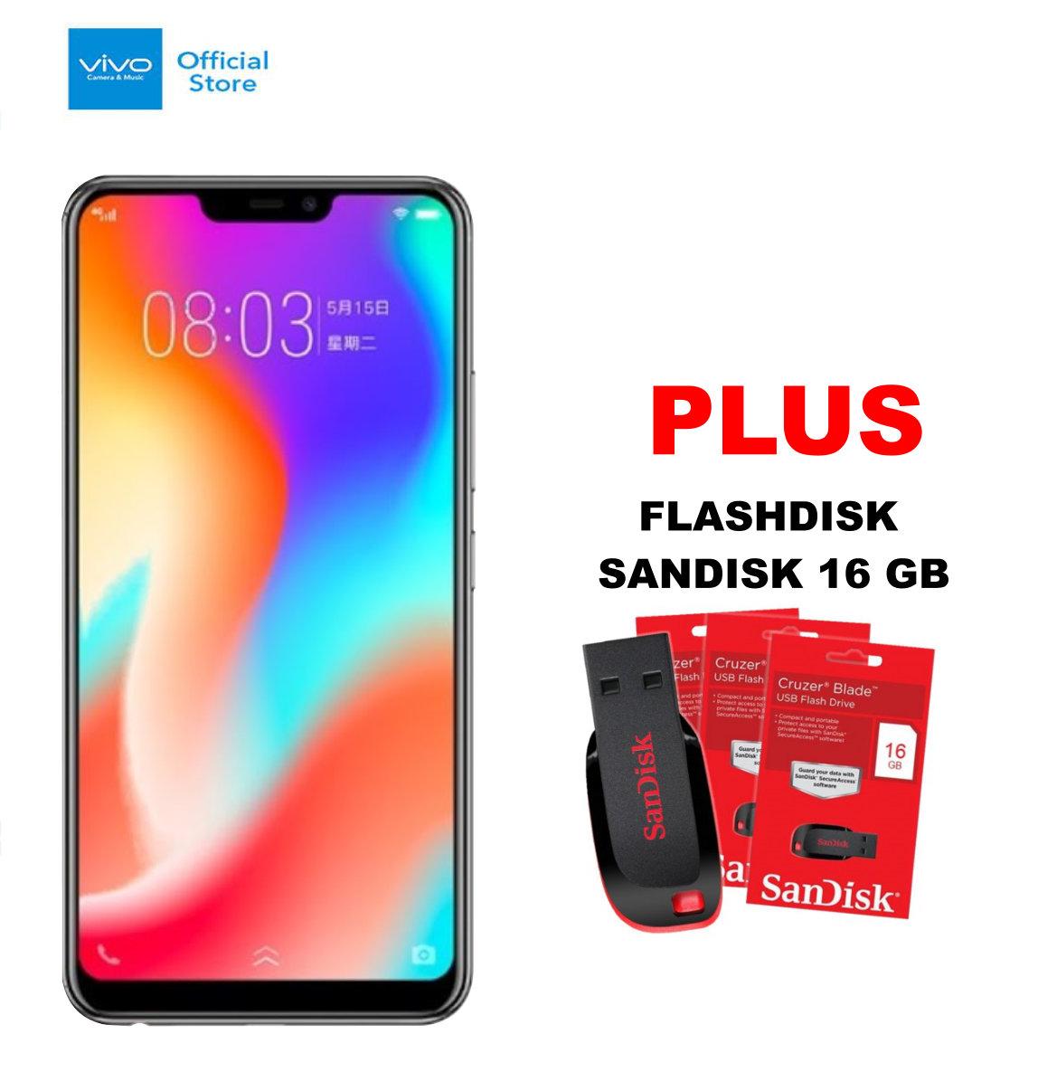 Vivo Y83 4/32GB - Black Plus Flashdisk 16 GB