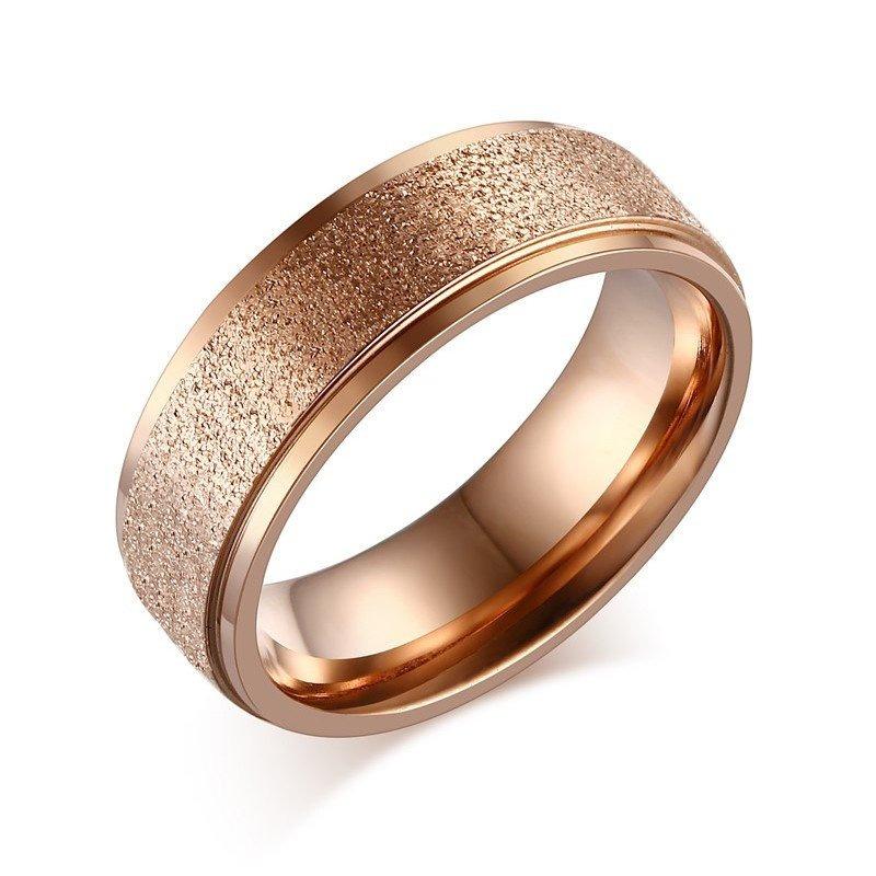 Modis Wanita 18 KB Mawar Emas Berlapis Pertunangan Mayat Pernikahan Pasir Jahanam 6 Mm Anti Karat Perhiasan