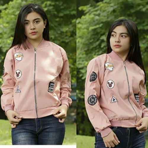 Bomber Wanita Crew Bomber - Dutsy Pink Best Seller Promo