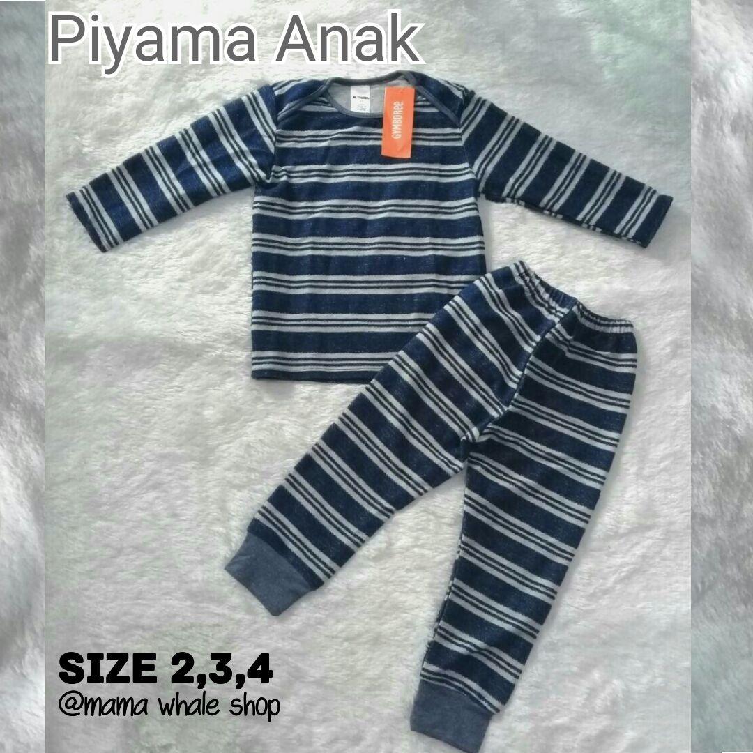 Set Piyama Anak Motif - Baju Tidur Anak Murah - Kaos - (2-5th