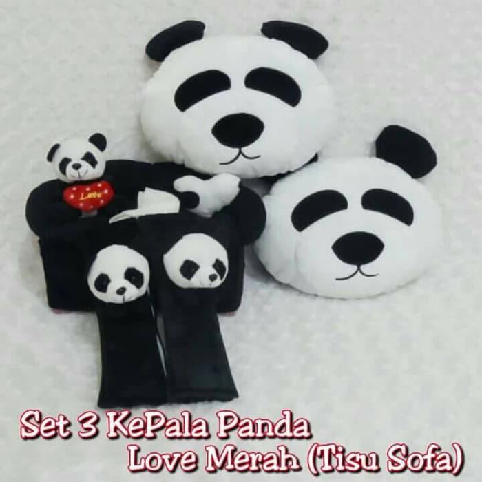 Bantal Mobil Boneka Panda 3 in 1