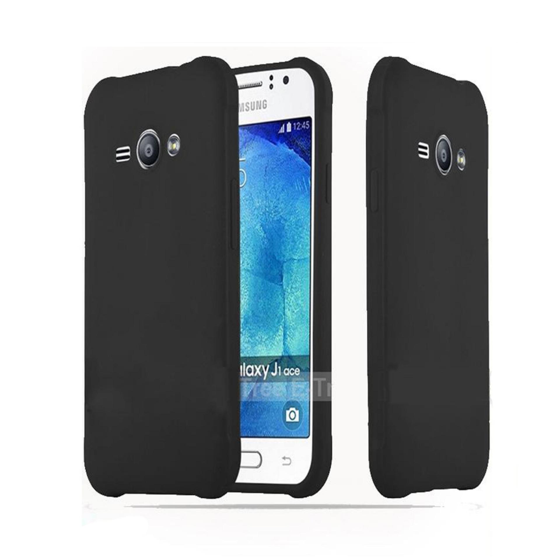 Case Slim Black Matte Samsung Galaxy J1 Ace Baby Skin Softcase Ultra Thin Jelly Silikon Babyskin - Black