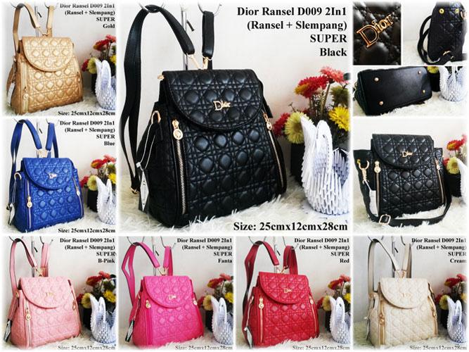 Tas Wanita/Tas Murah/Tas KW/Tas Branded/Semsup/Dior Ransel/2in1/All