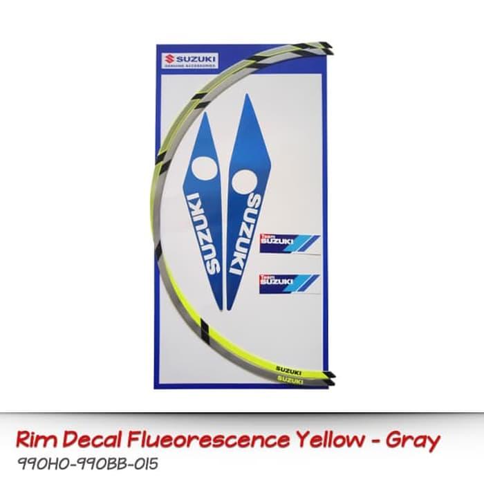 Sticker Velg Fluorescence Yellow - Gray Suzuki Satria Fu150