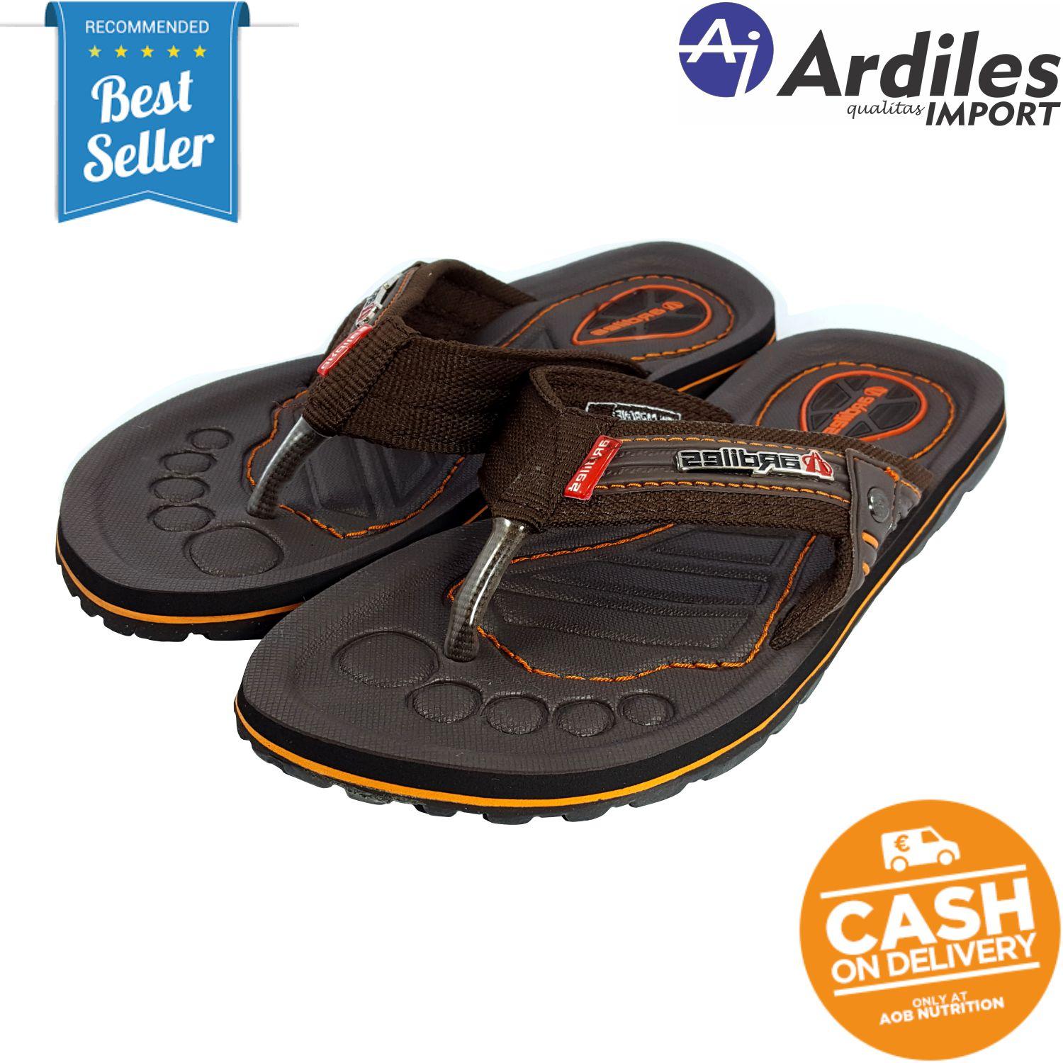 TROYASTORE - ARDILES Sandal Pria Carbone / Sandal Gaul / Sandal Sanati Kekinian Best Seller - Hitam Orange Biru Putih