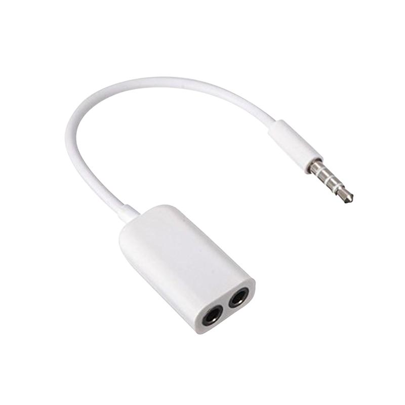 EELIC ADT-KY39 PUTIH ADAPTOR SPLITTER MIKROFON AUDIO JACK CONNECTOR PLUG 3.5MM MALE DAN 3.5MM FEMALE EARPHONE DAN ADAPTOR MIKROFON