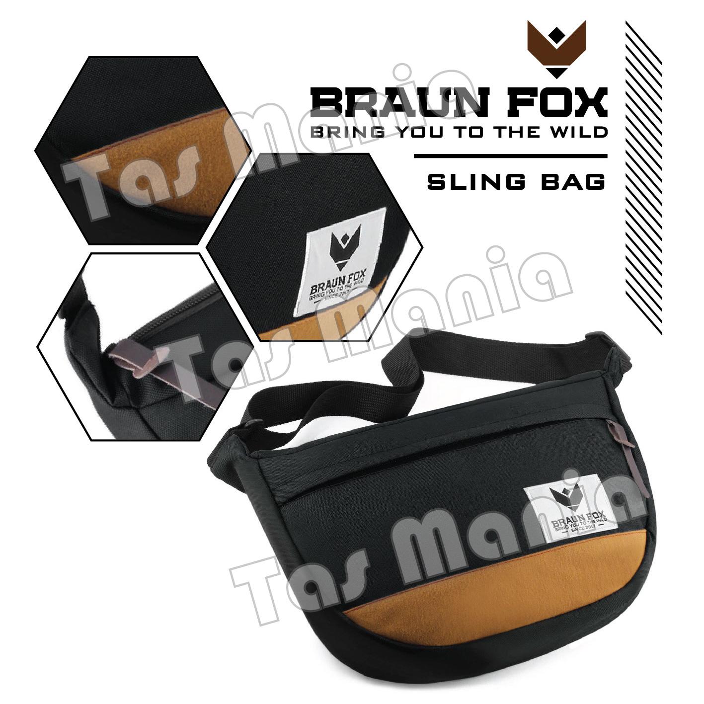 Braun Fox Alley Walker Sling Bag - Tas Selempang Pria Tas Pinggang Tas Messenger Tas Messenger Tas Slempang Korea Never Ink Tas Distro Remaja Unisex Crossbody Man Waist Bag Chest Bag Fila Xiaomi Polo Decathlon Quechua Palazzo Eiger Murah Terlaris