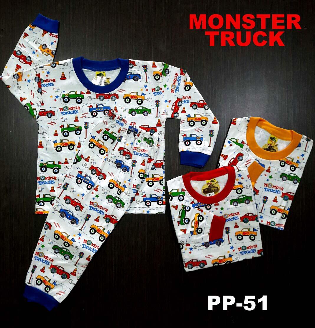 Baju Tidur Anak gambar MONSTER TRUCK ( PP- 51 )