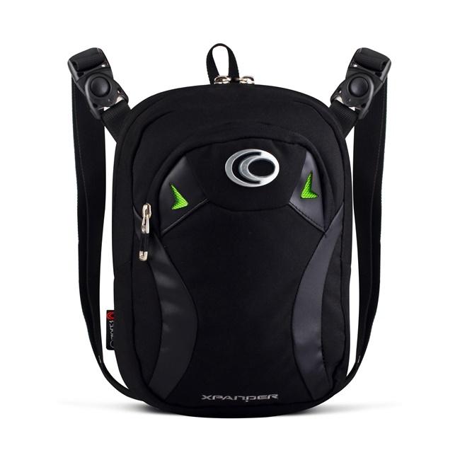 Ozone Tas Paha Pinggang Selempang 836 Xpander (7 inch) + Raincover - List Hijau