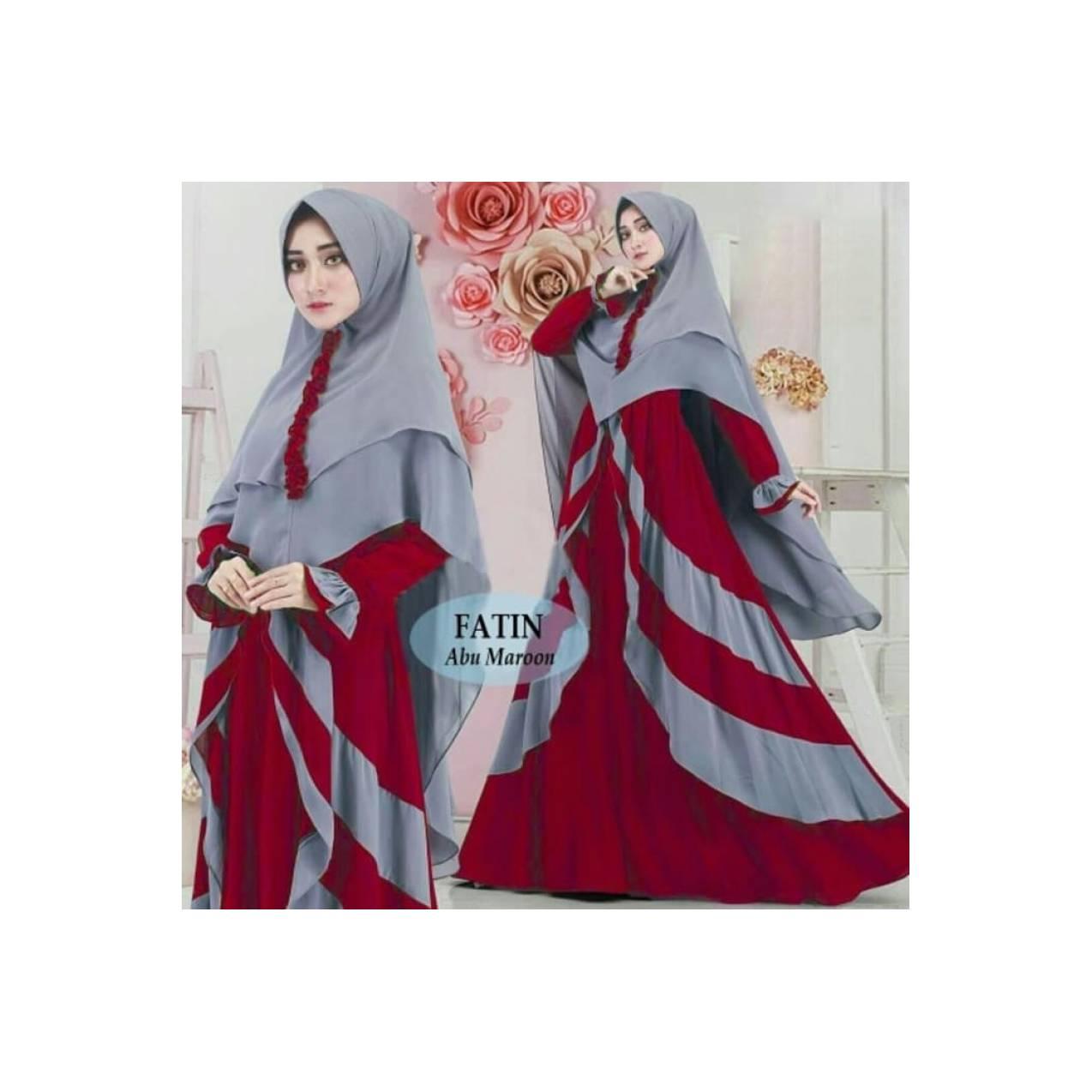 Gamis syari terbaru Fatin Abu Maroon(konveksi,suplayer,murah)