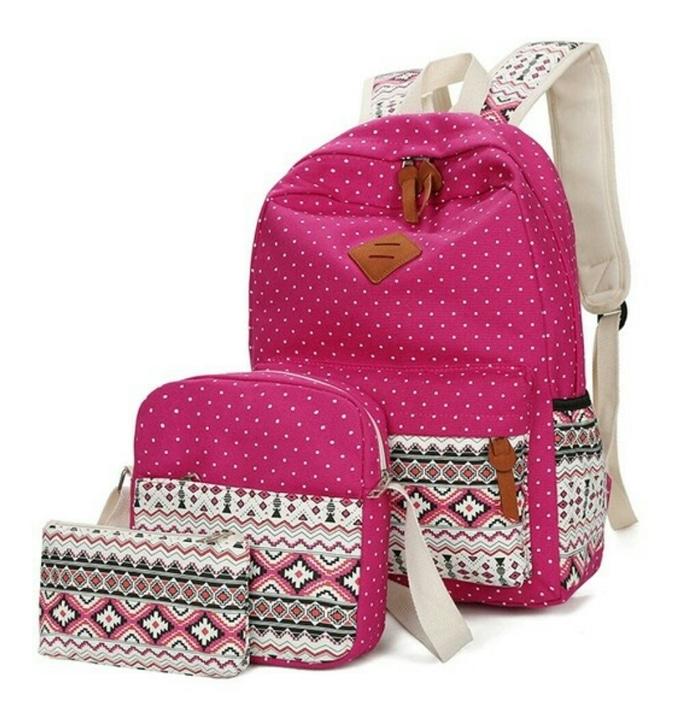 Tas Ransel Polkadot Anak Sekolah an Batik Elegan dan cukup Laptop