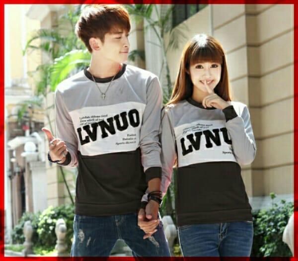 xavier couple LVNUO Baju Couple Stripe Two Tone - Navy / Kaos Oblong / Kaos Pasangan / Kaos Couple / Pakaian Kembar / Baju Muslim Wanita / Baju Muslim Pria / Couple / Kaos Oblong / Cotton Combed Pasangan
