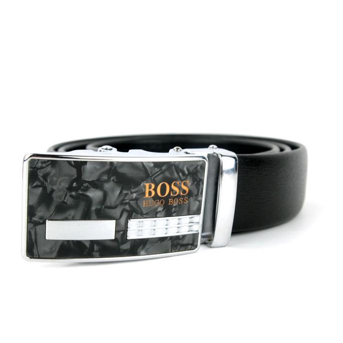 IKAT PINGGANG PRIA IMPORT MODEL OTOMATIS HUGO BOSS 11432 HITAM - HJDF