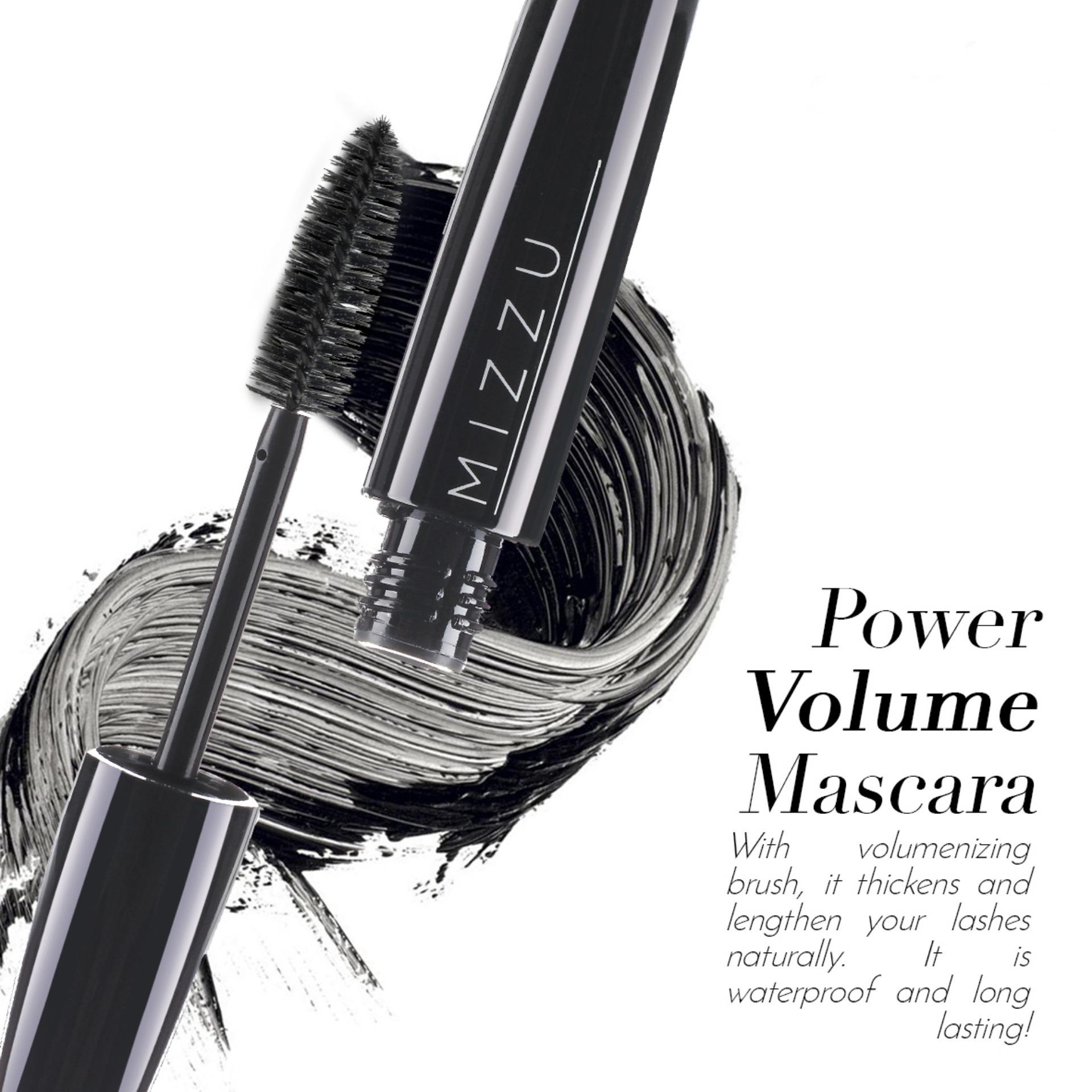 Mizzu Power Volume Mascara (Black) - Waterproof Warna Pigmented Menebalkan Melentikkan Maskara Mizzu Power Volume Mascara (Black) - Waterproof Warna Pigmented Menebalkan Melentikkan Maskara