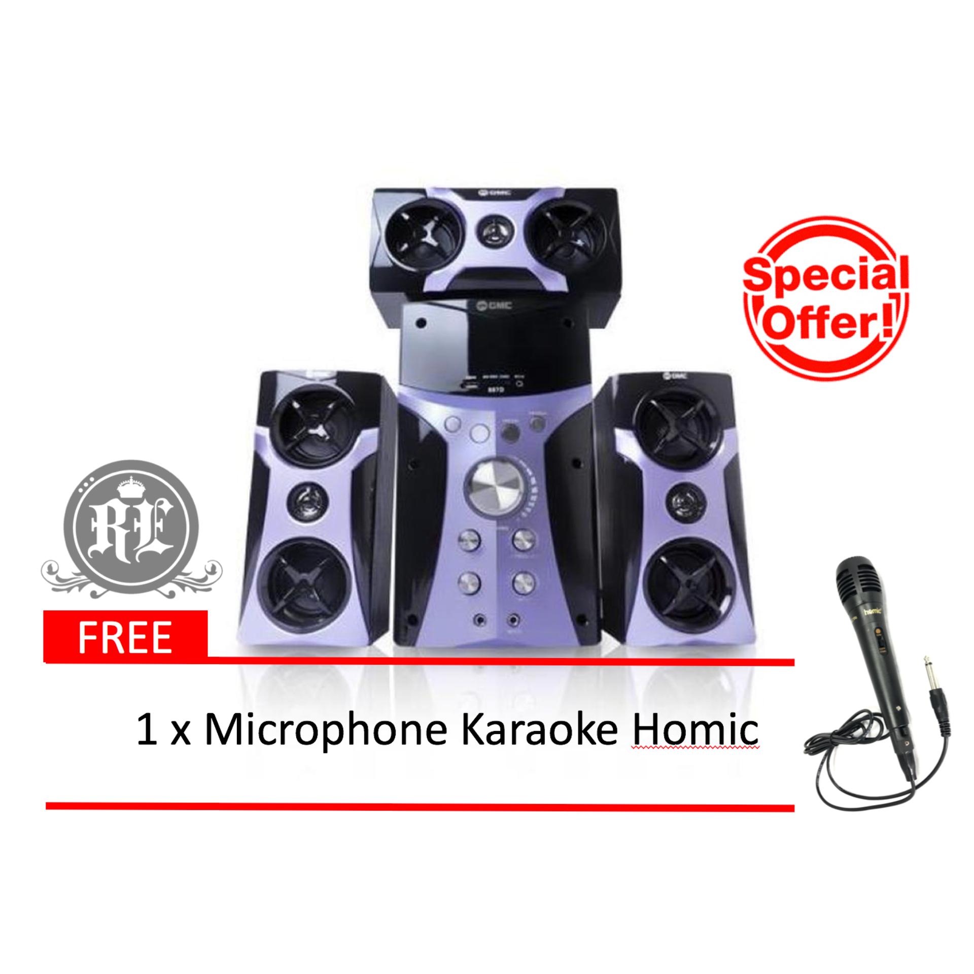 GMC 887D Multimedia Speaker / Speaker Aktif 3.1ch ( Bluetooth & Karaoke )