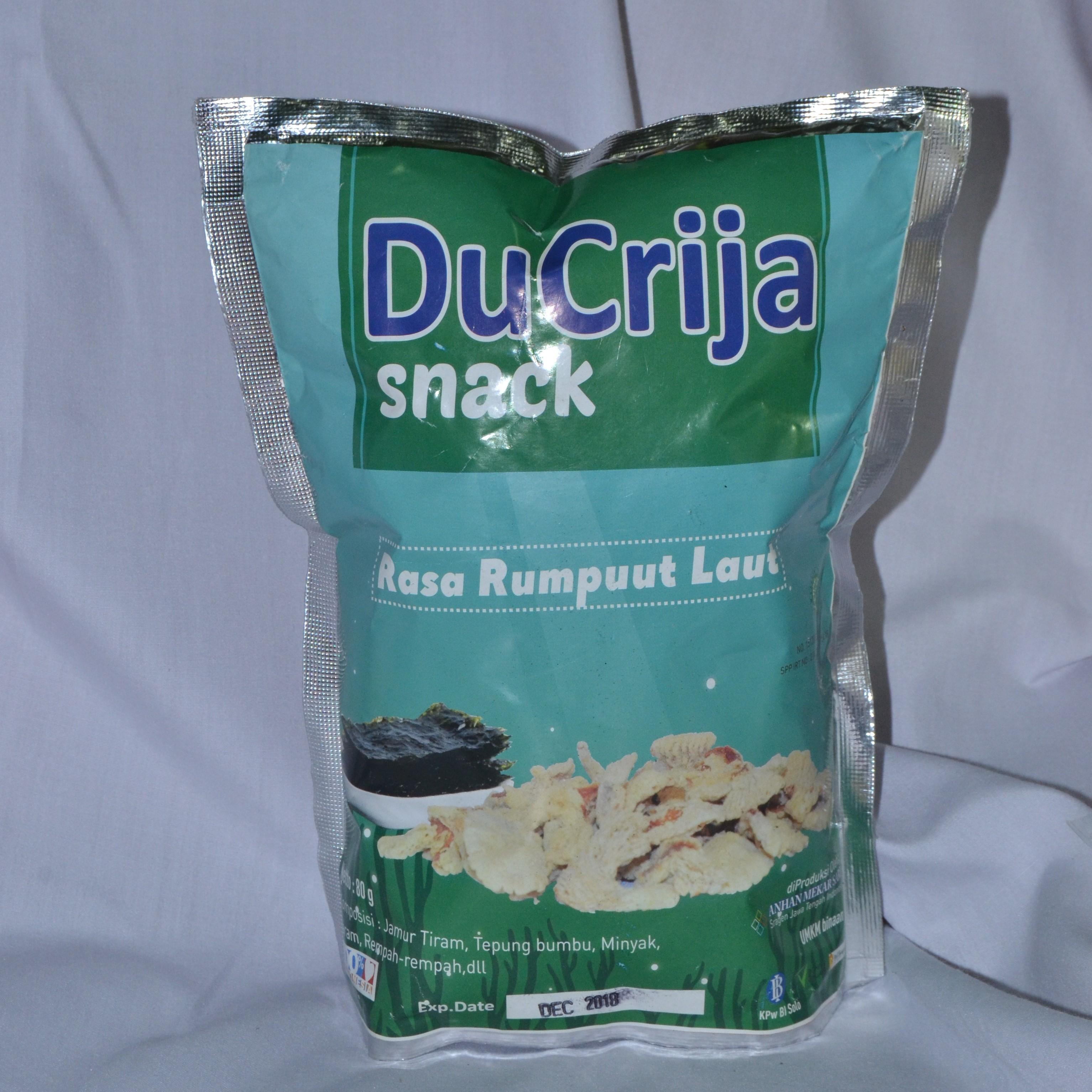 DuCrija Snack Jamur Tiram Organik - Rasa Rumput Laut