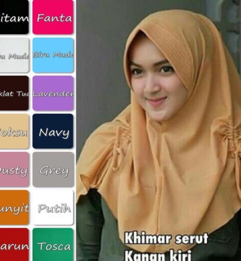BelovedFashion - Midi khimar serut samping JILBAB HIJAB No.24