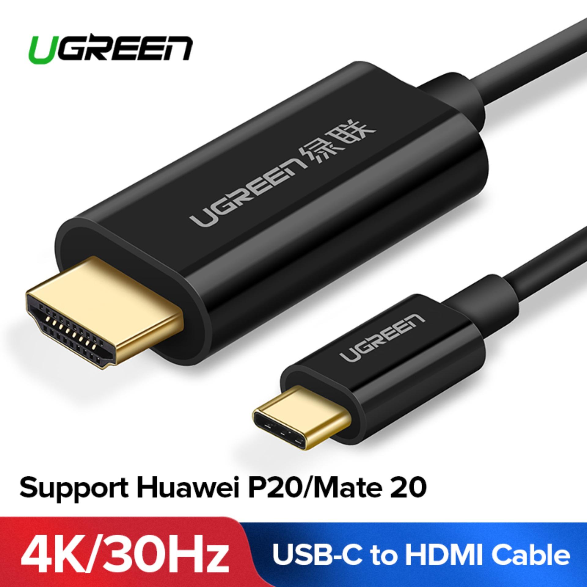 UGREEN 1.5Meter Type C HDMI Cable Adapter, USB Type C to HDMI Cord Support 4K for New Macbook, Macbook Pro 2016, Dell XPS 13, Samsung Galaxy S8 Plus,S9,Note 8,Huawei mate10,P20, Lenovo Yoga 900, Google Chromebook Pixel Black