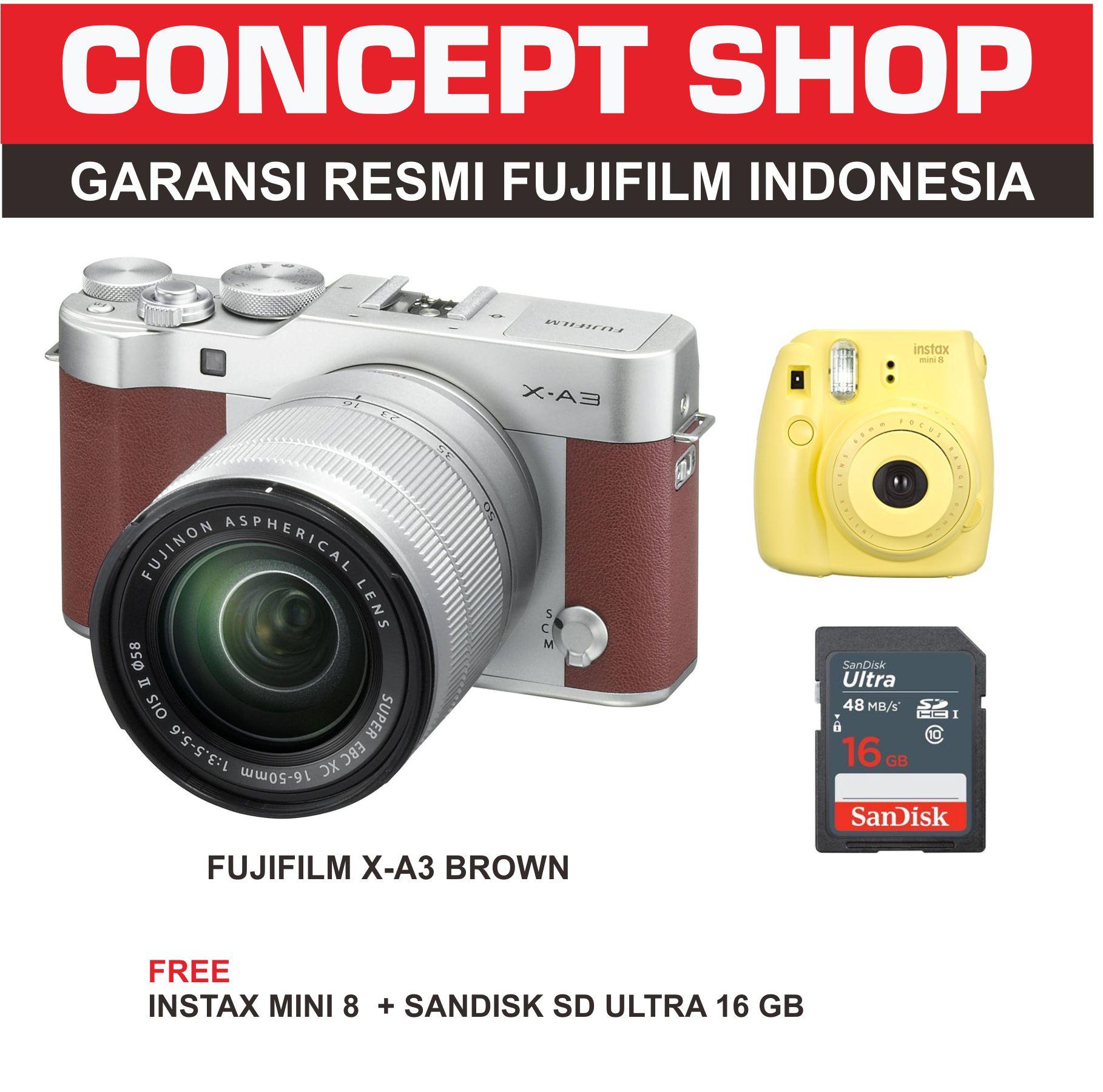 Fujifilm X-A3 Kit 16-50mm BROWN / XA 3 / XA3 + mini 8