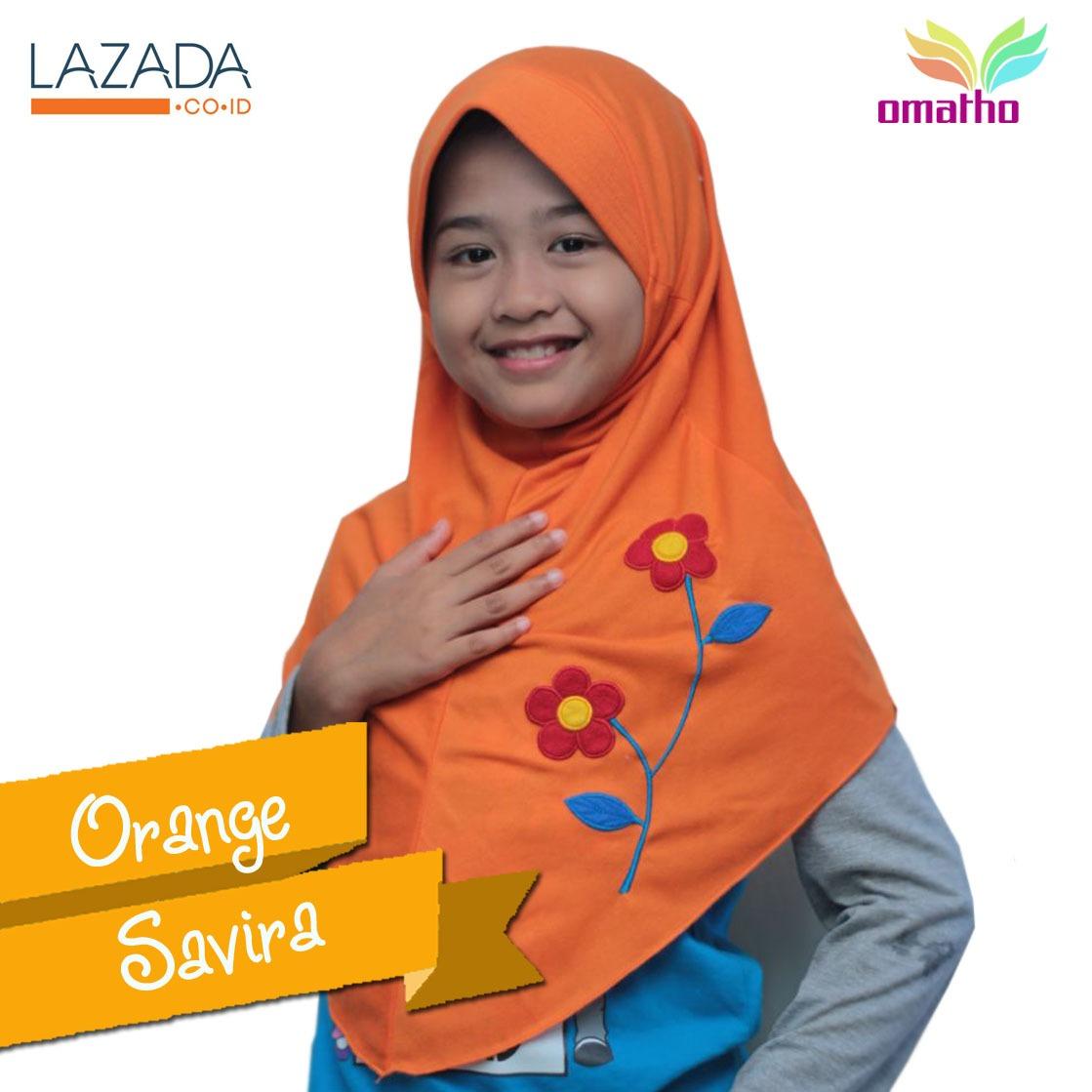 Kerudung Jilbab instan Anak cantik warna Orange